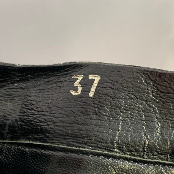 PRADA Size 7 Black Leather Kitten Heel Side Zipper Belted Ankle Boots - Picture 8 of 10